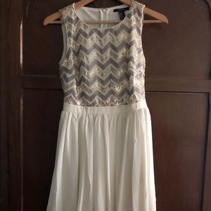 Cream sequined dress